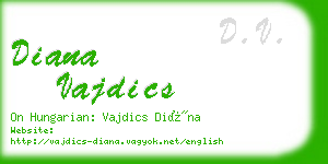 diana vajdics business card